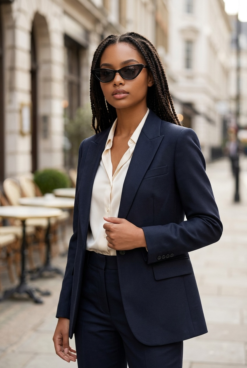 Chic Cat Eye Sunglasses (Black)
