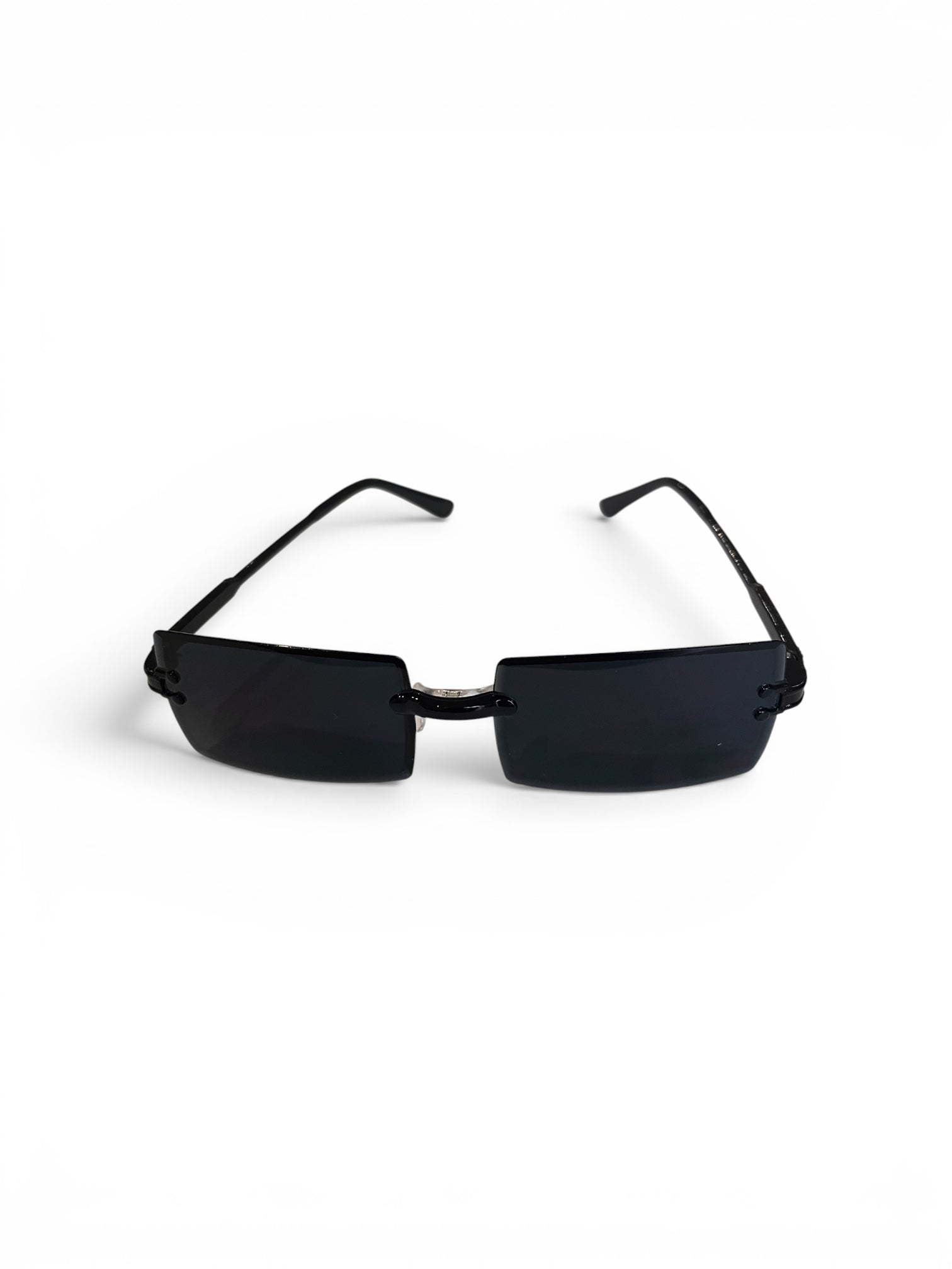 Black rimless shades