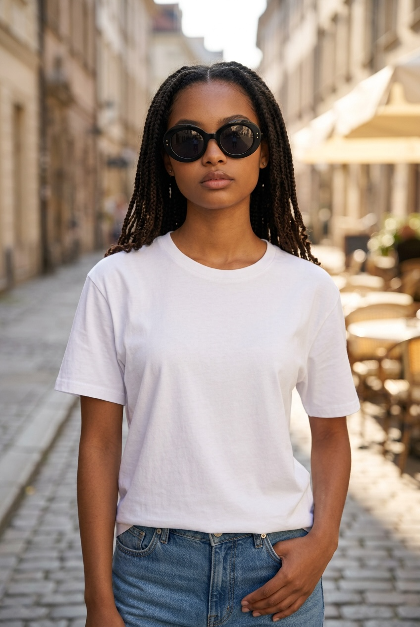 Classic Oval Black Sunglasses – Minimalist Retro Frame