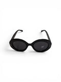 Classic Oval Black Sunglasses – Minimalist Retro Frame