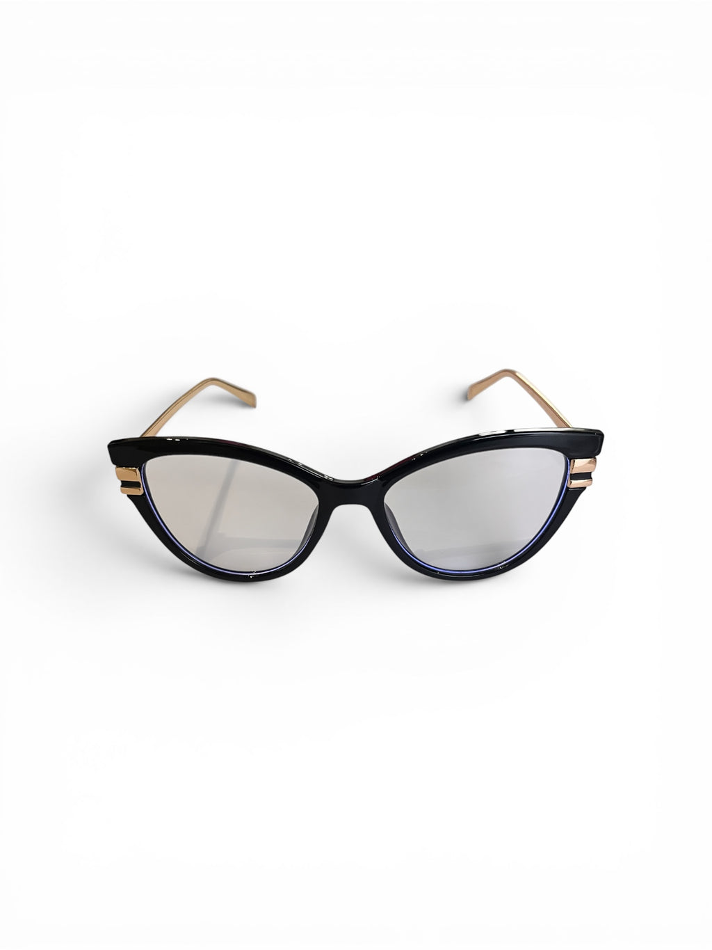 Elegant Cat Eye Sunglasses with Gold Accent