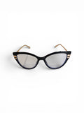 Elegant Cat Eye Sunglasses with Gold Accent