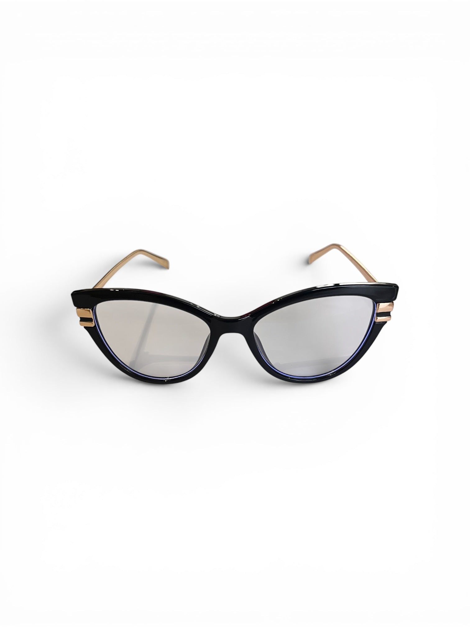 Elegant Cat Eye Sunglasses with Gold Accent