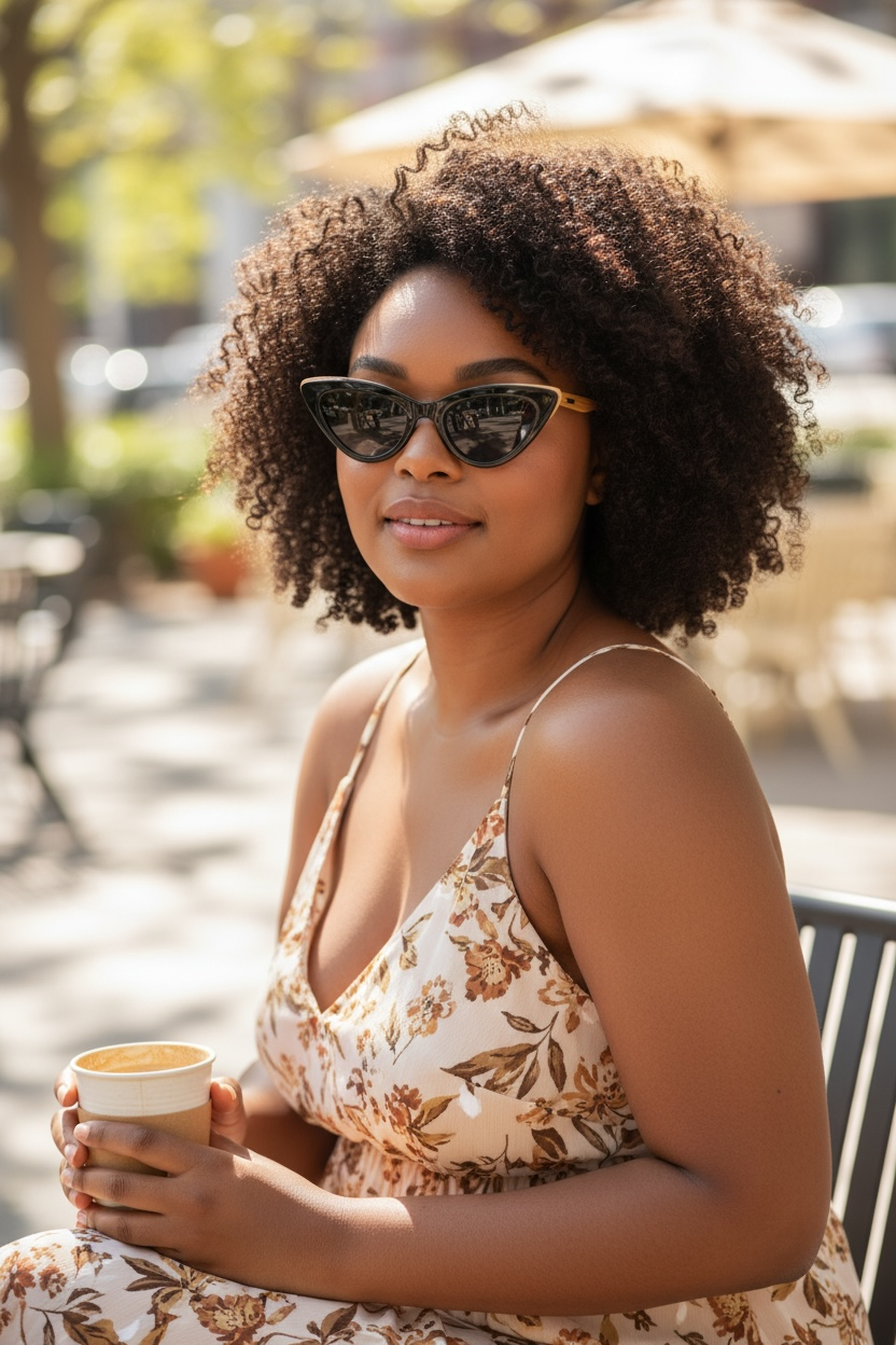 Chic Black Cat Eye Sunglasses